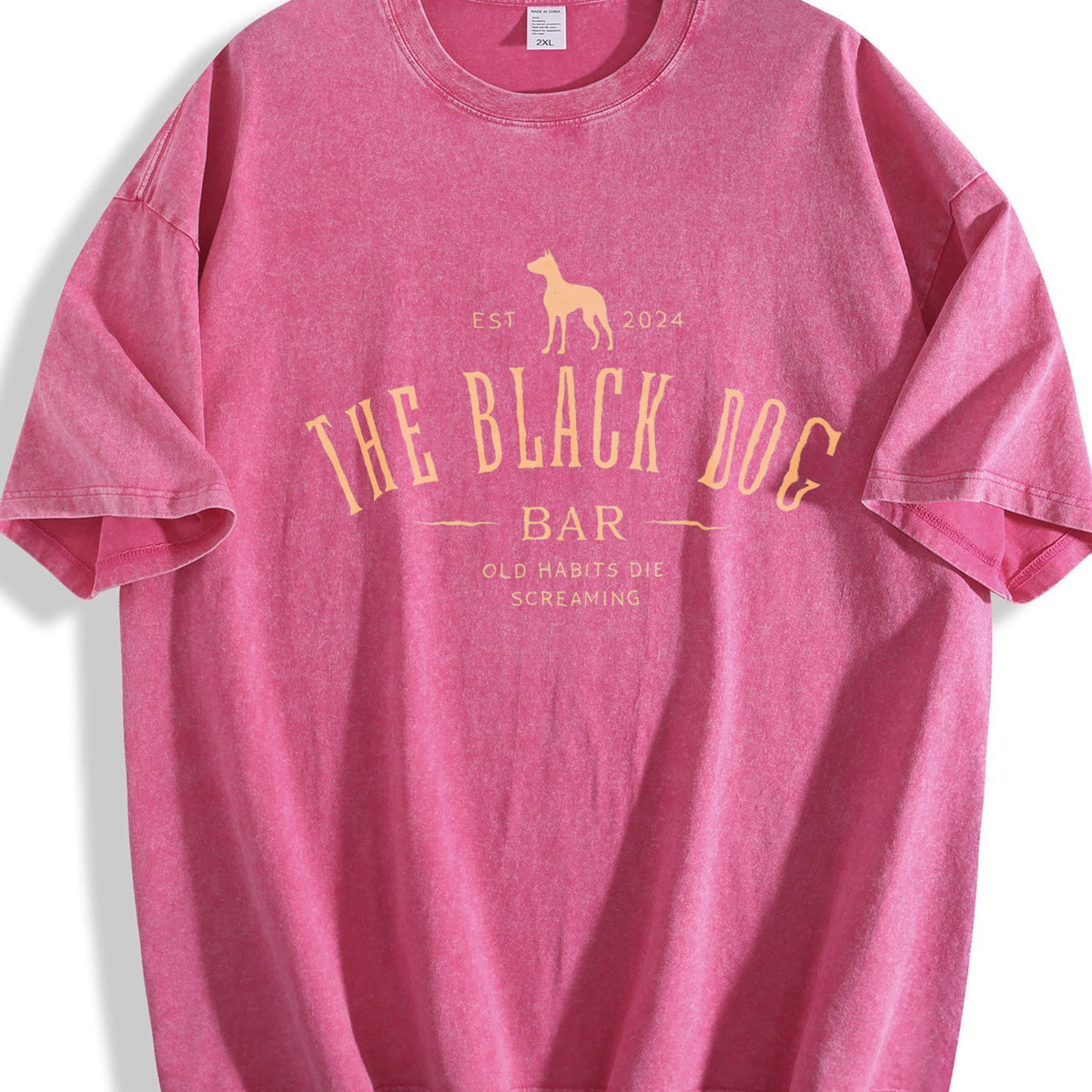Dog And Letter Vintage Washed T-Shirt product image 7