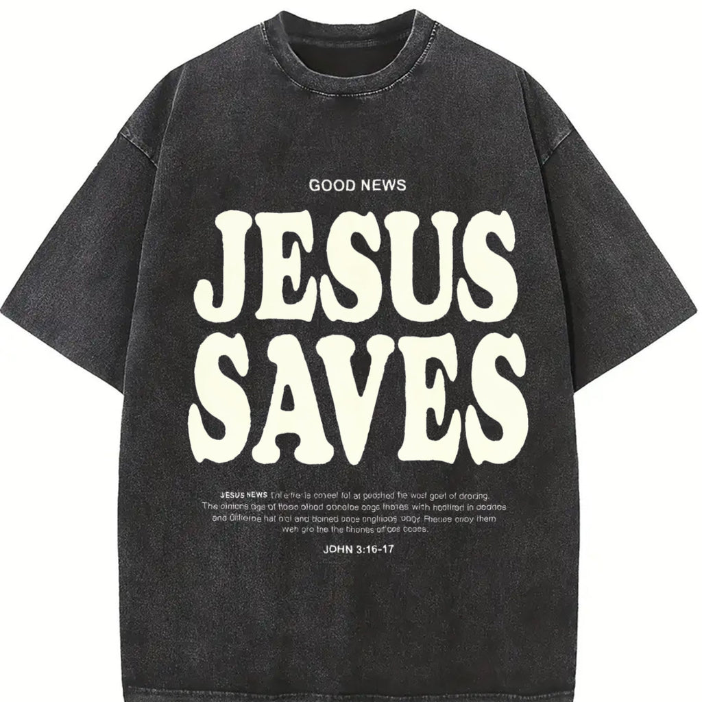 Jesus Saves Vintage Washed T-Shirt product image 2