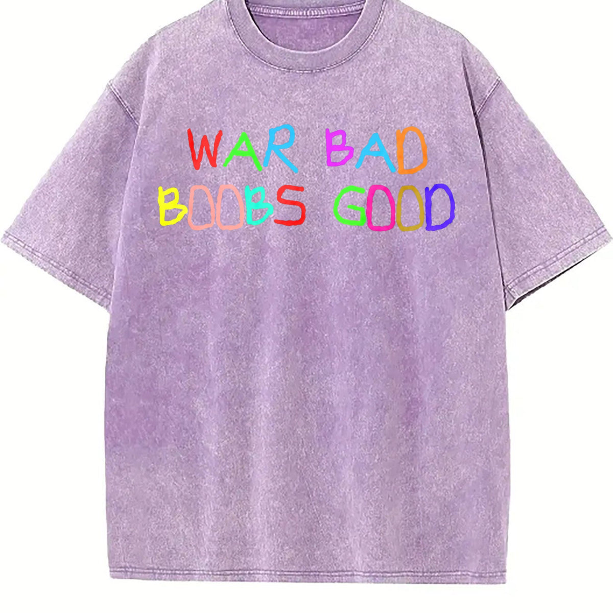 Funny War Bad Boobs Good Vintage Washed T-Shirt product image 6