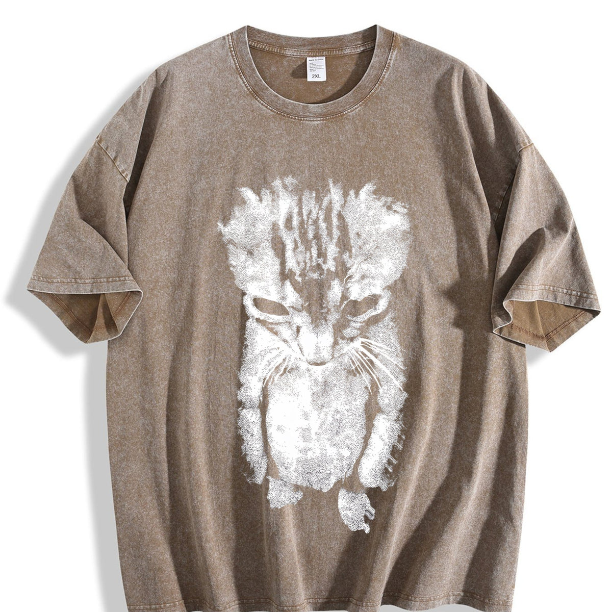 Sad Meme Cat Vintage Washed T-Shirt product image 3