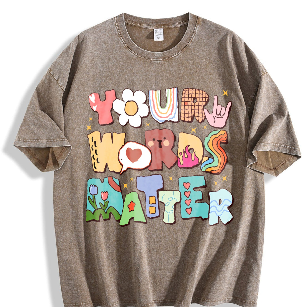Your Words Matter Vintage Washed T-Shirt product image 3