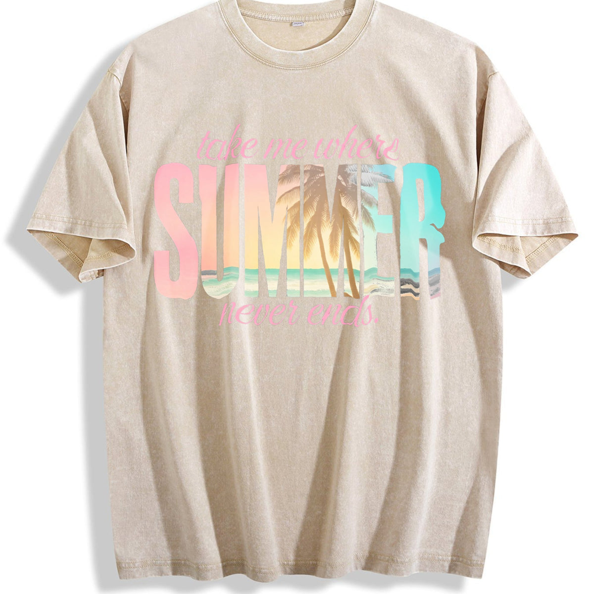 Take Me Where Summer Never Ends Vintage Washed T-Shirt product image 1