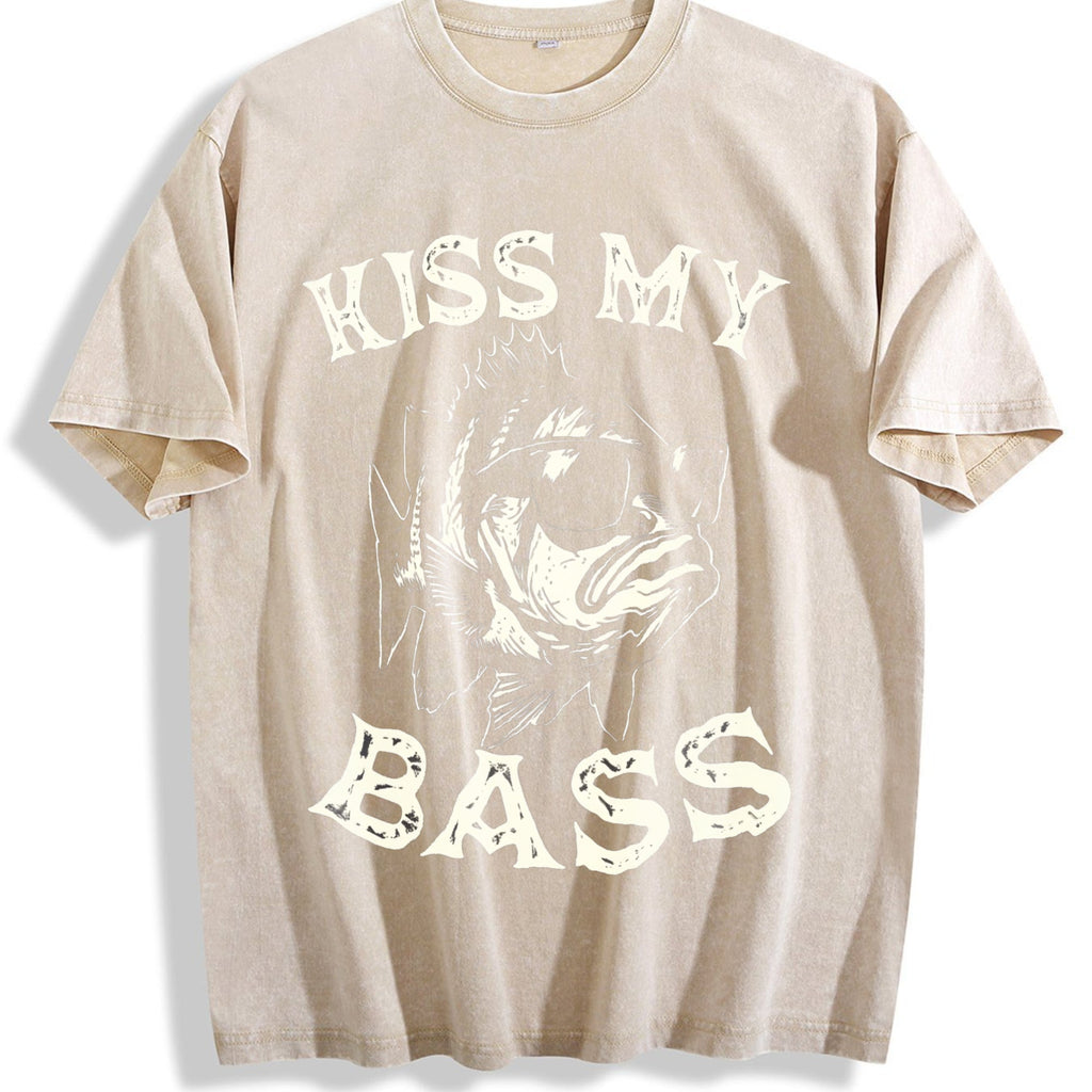 Kiss My Bass Fishing Vintage Washed T-Shirt product image 1