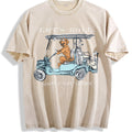 Let's Roll Golf Cart Dog Vintage Washed T-Shirt product image 1