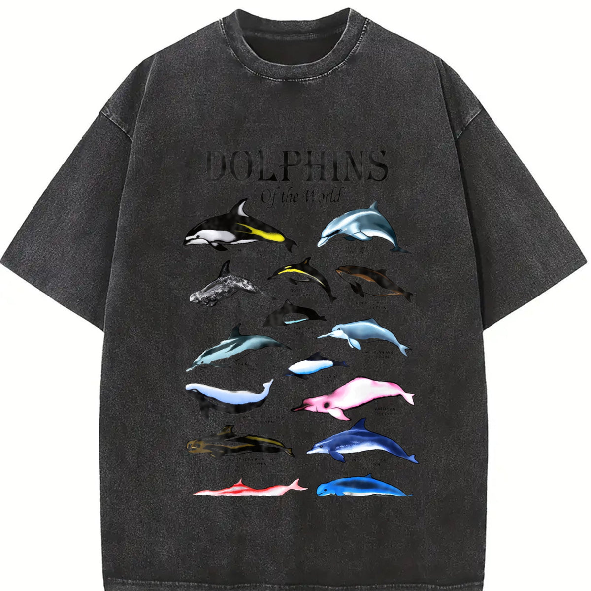 Dolphins Of The World Vintage Washed T-Shirt product image 2