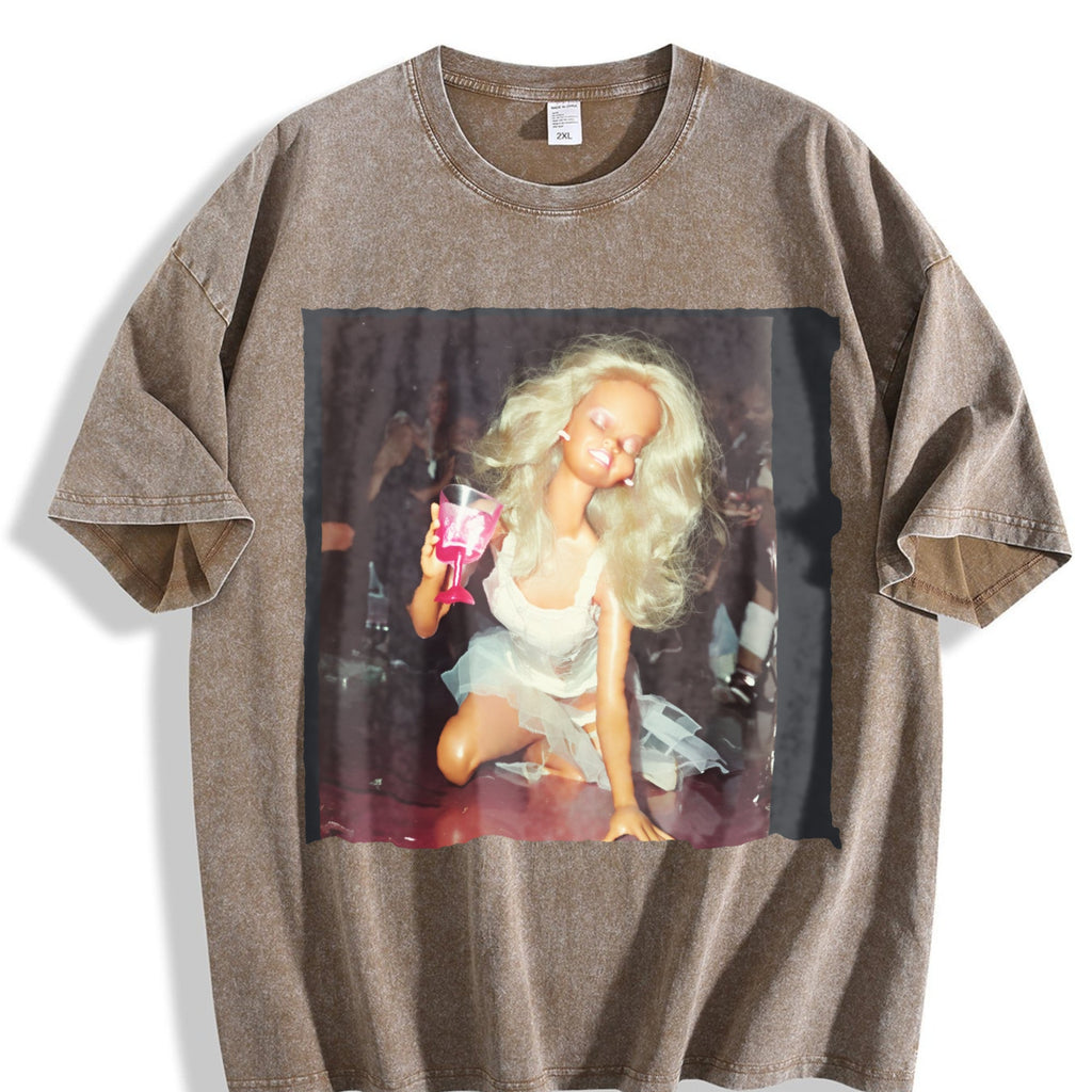 Doll Party Portrait Vintage Washed T-Shirt product image 3