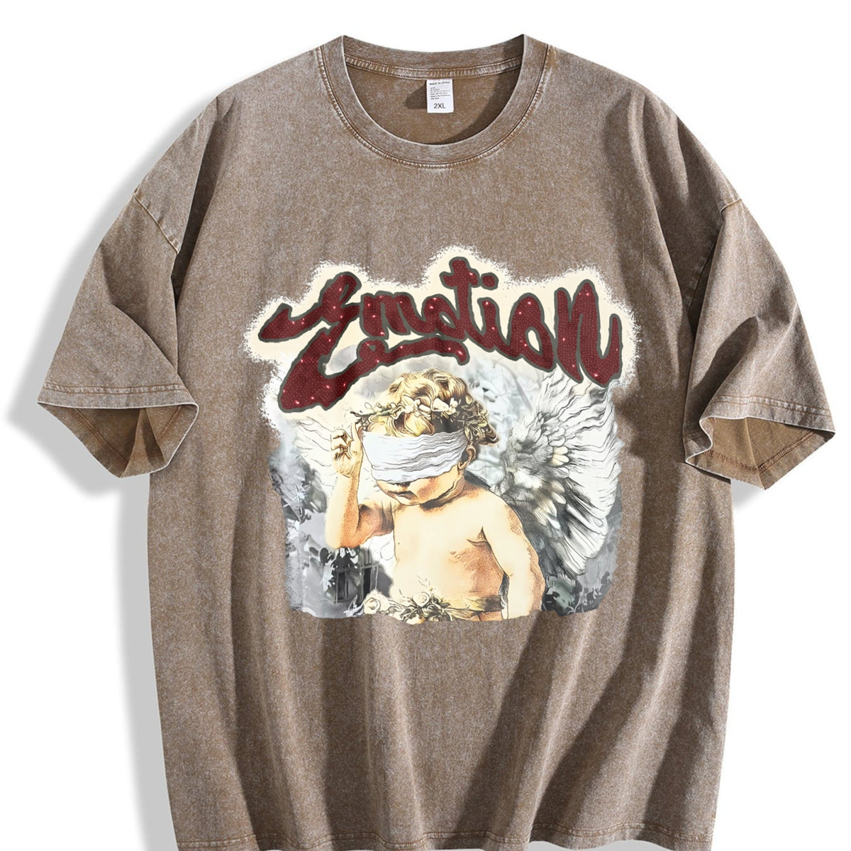 Cherub Emotion Rhinestone Tank Vintage Washed T-Shirt product image 3