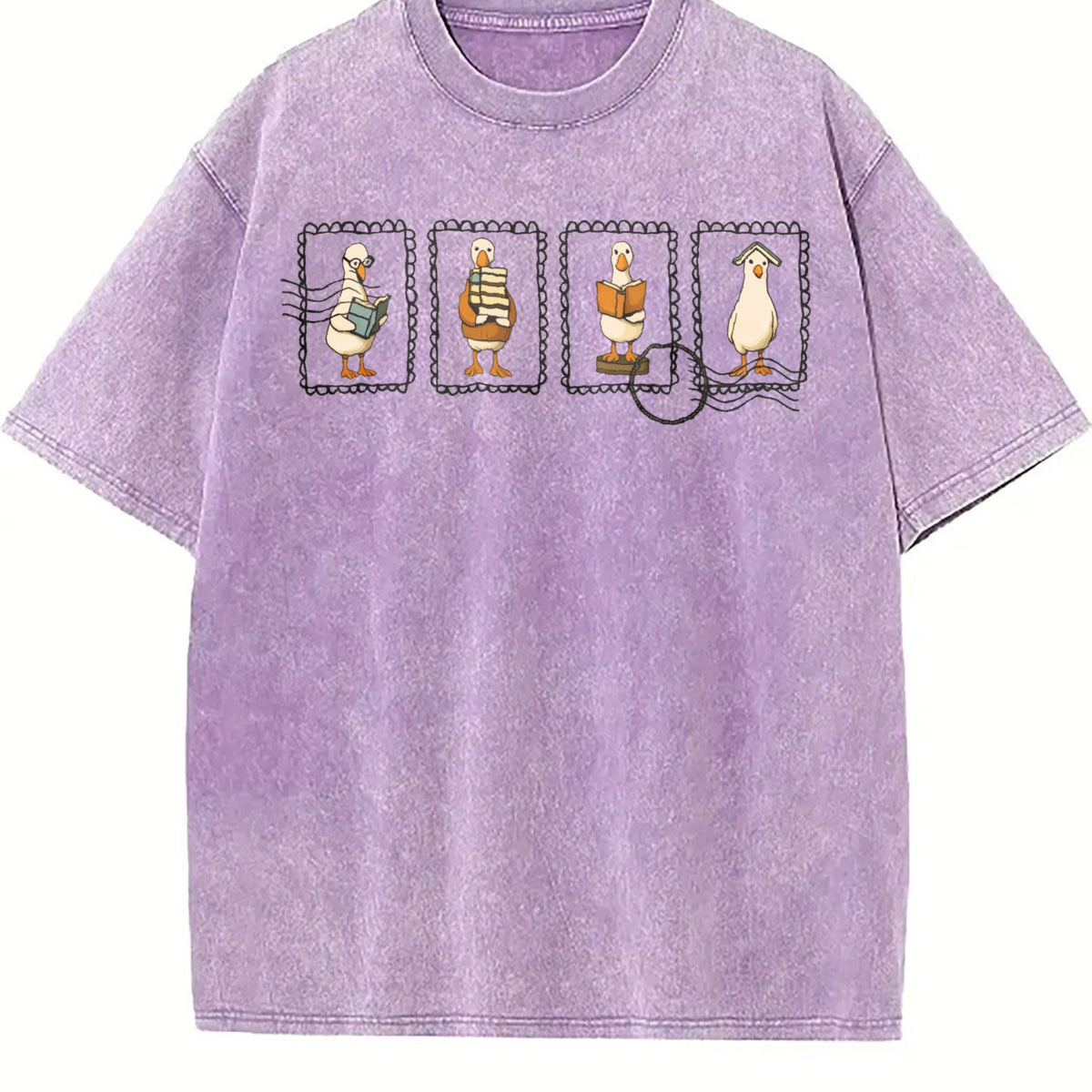 Quirky Goose Postage Stamps Vintage Washed T-Shirt product image 6