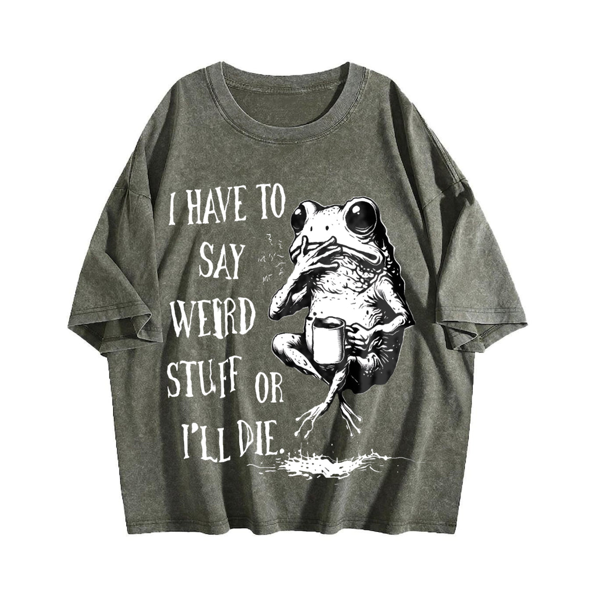 I Have To Say Weird Stuff Or I'll Die Frog Y2K Boxy Vintage product image 4