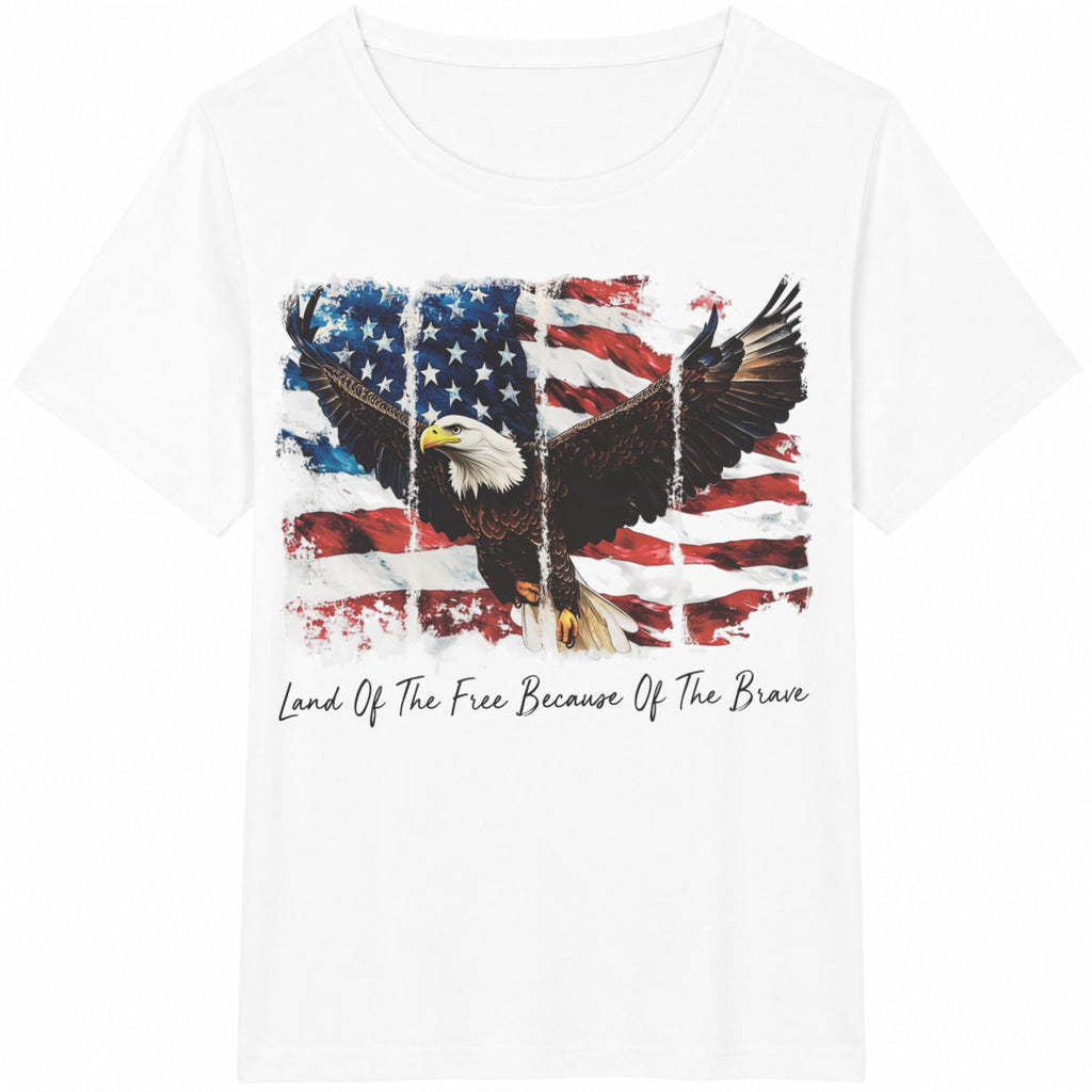 America Land Of The Free Because Of Brave Cotton T-Shirt product image 2