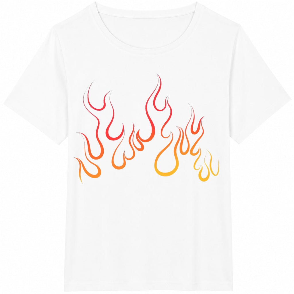 Red Orange Gradient Flame Big Comfy Cotton T-Shirt product image 2