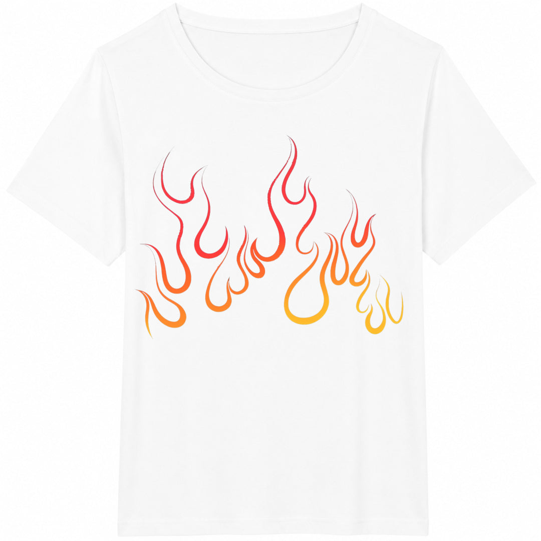 Red Orange Gradient Flame Big Comfy Cotton T-Shirt product image 2