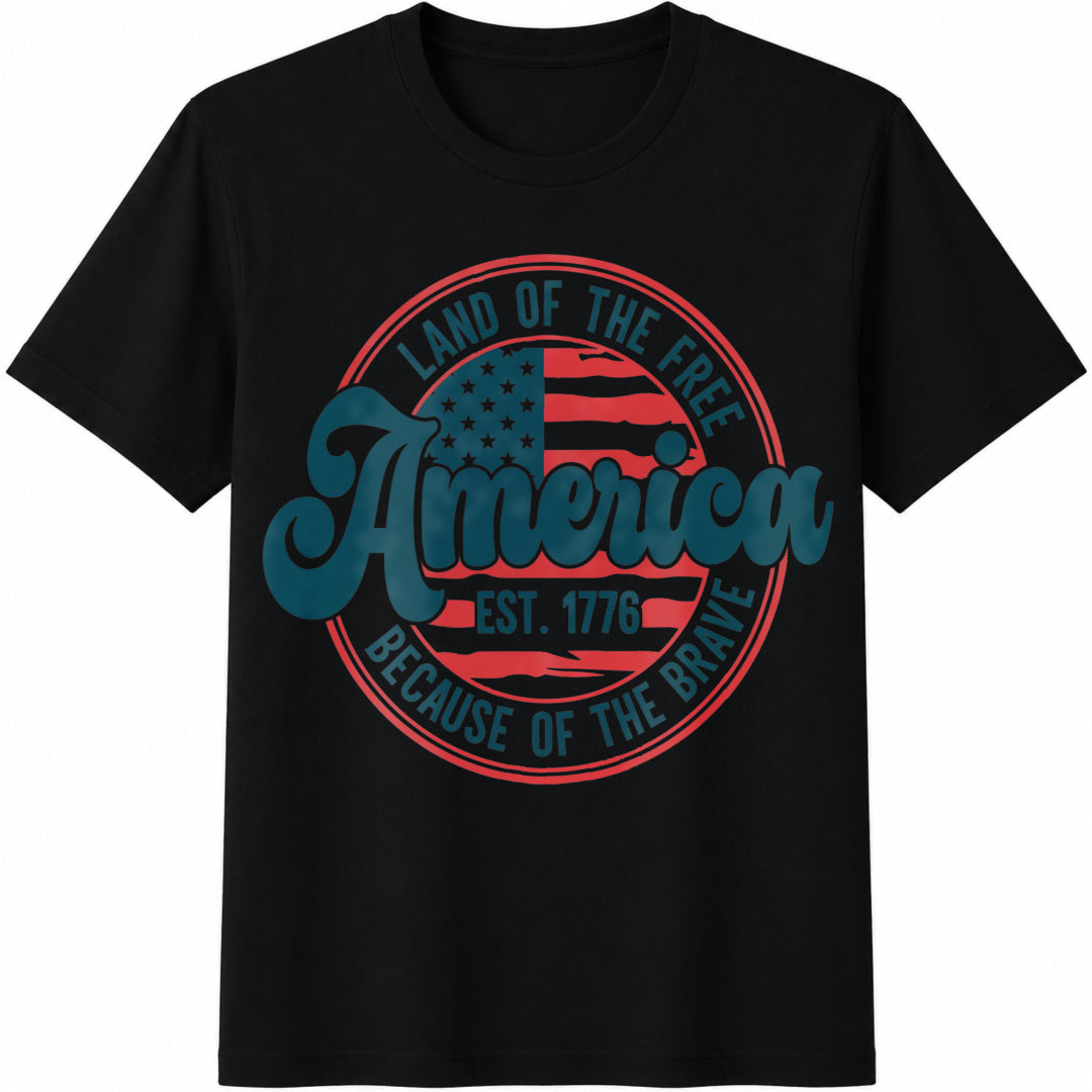 America Land Of Free Cotton T-Shirt product image 1