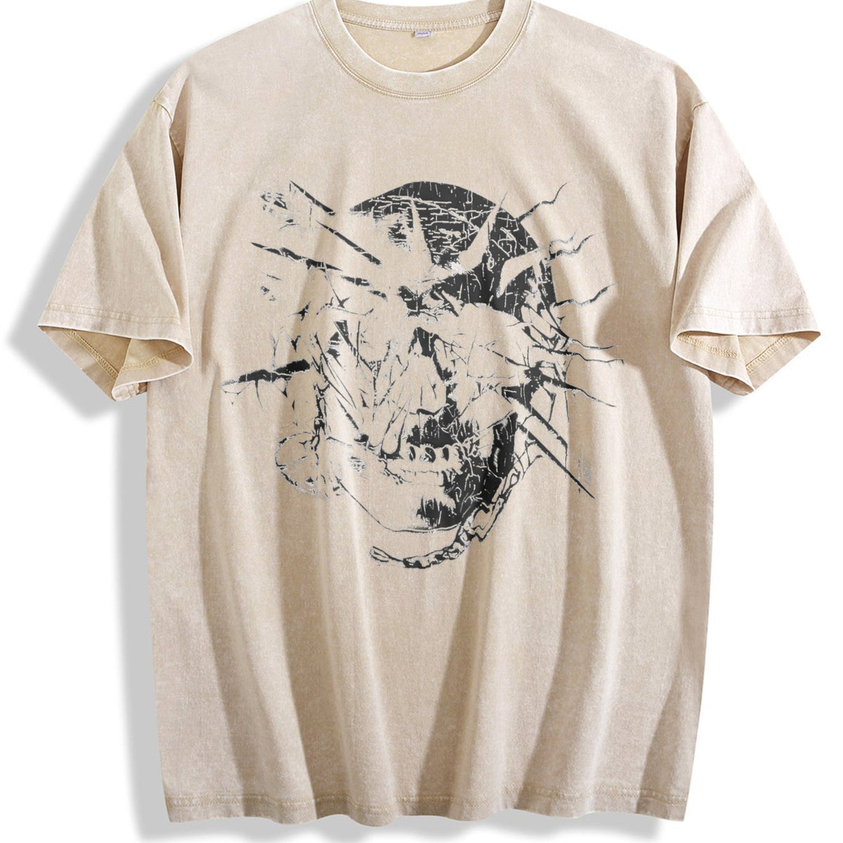 Shattered Thorned Skull Vintage Washed T-Shirt product image 1