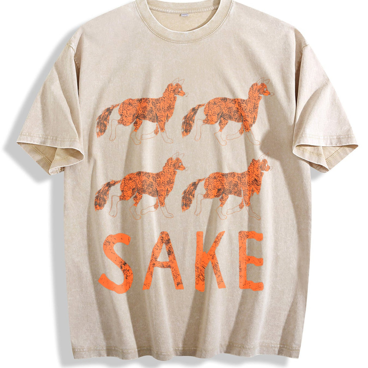 Four Fox Sake Funny Sarcastic Play On Words Text Vintage product image 1