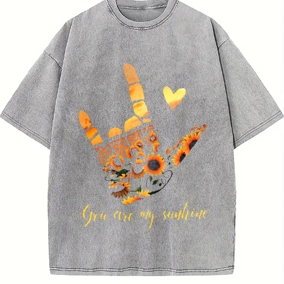 Sunflower Rock Hand Gesture For Music Festival Vintage product image 5