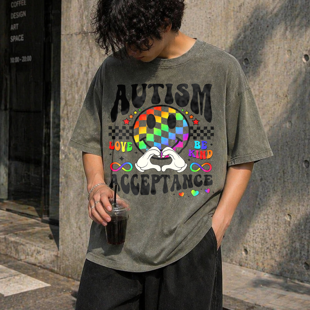 Autism Acceptance Vintage Washed T-Shirt product image 11