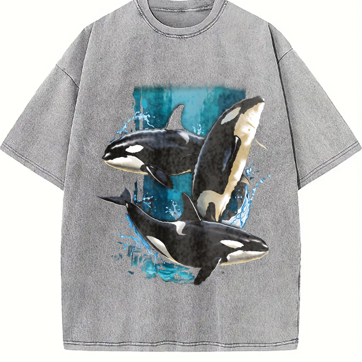 Orca Whale Vintage Washed T-Shirt product image 5