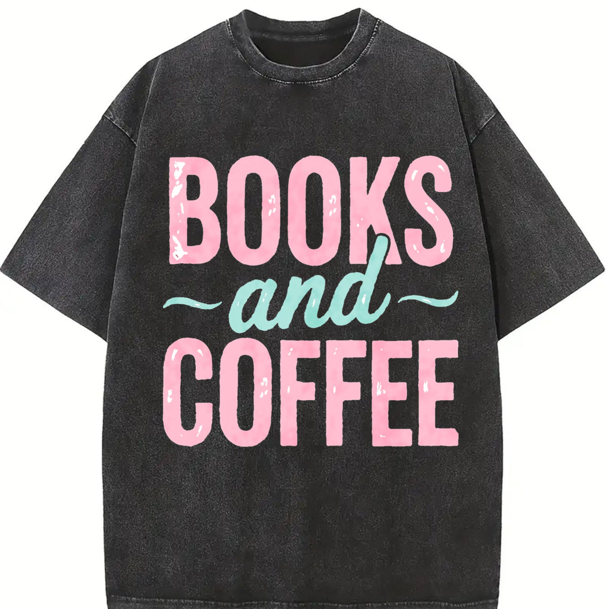 Book & Coffee Vintage Washed T-Shirt product image 2