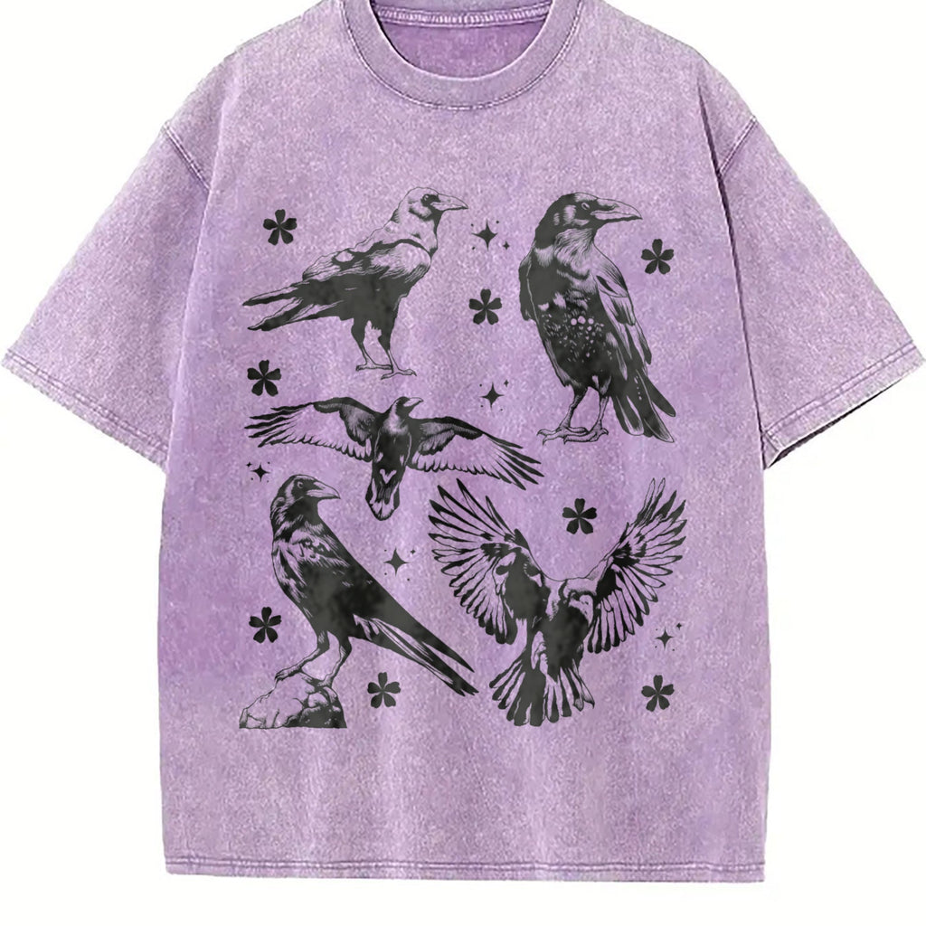 Ravens Tattoo Vintage Washed T-Shirt product image 6