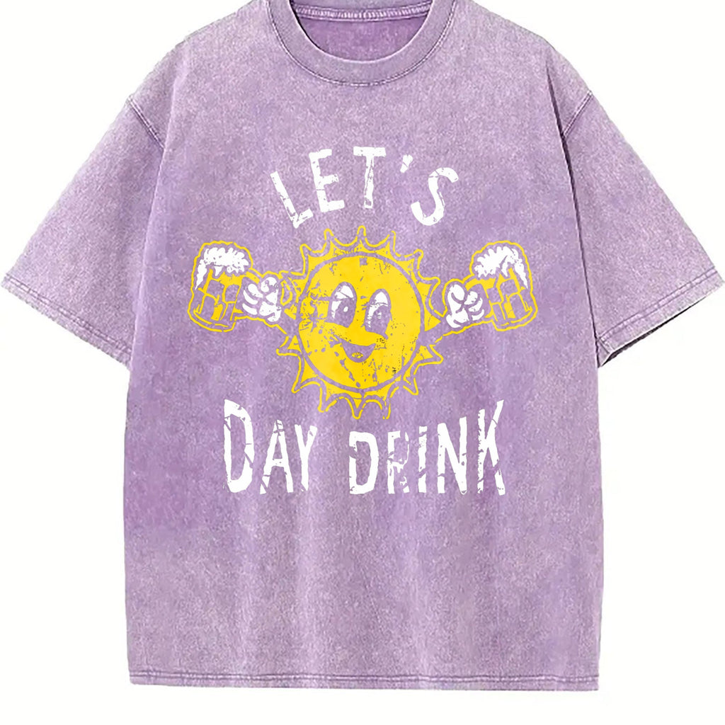 Lets Day Drink Funny Drunken Sunny Booze Drinking Vintage product image 6