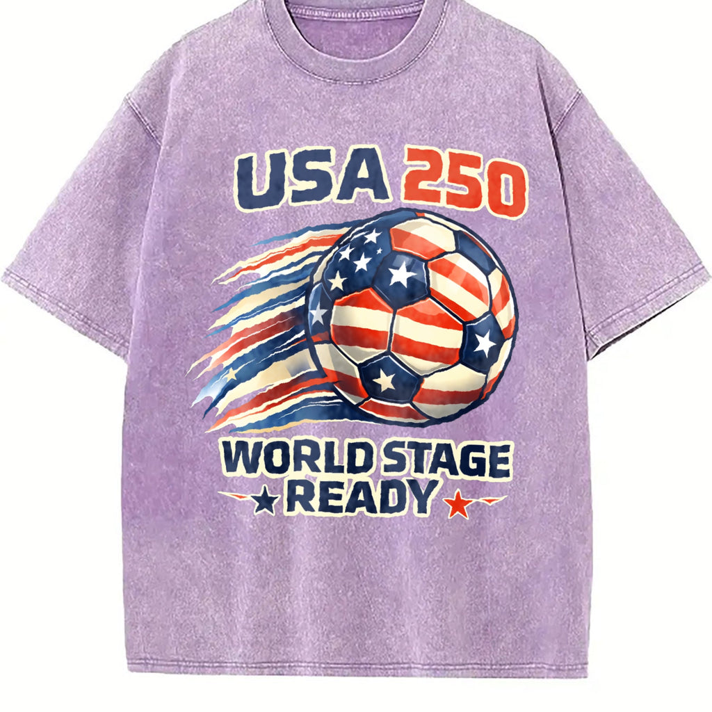 Global Soccer Fan Vintage Washed T-Shirt product image 6