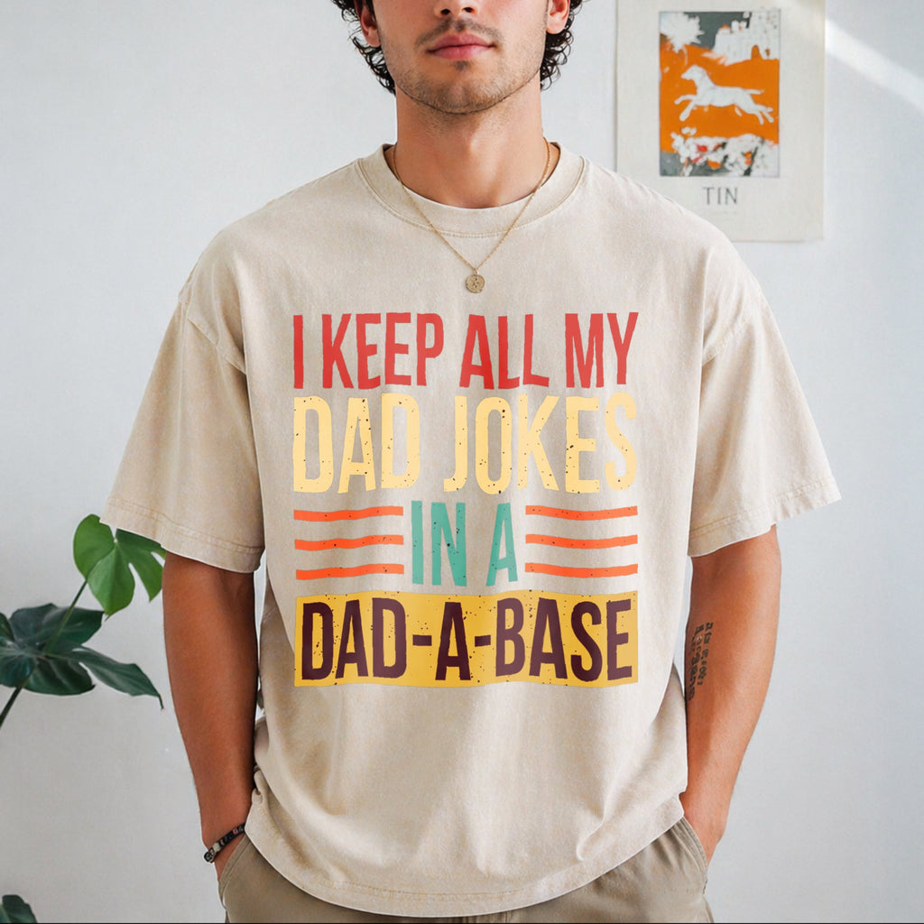 I Keep All My Dad Jokes In A Dad-a-base Vintage Washed product image 1