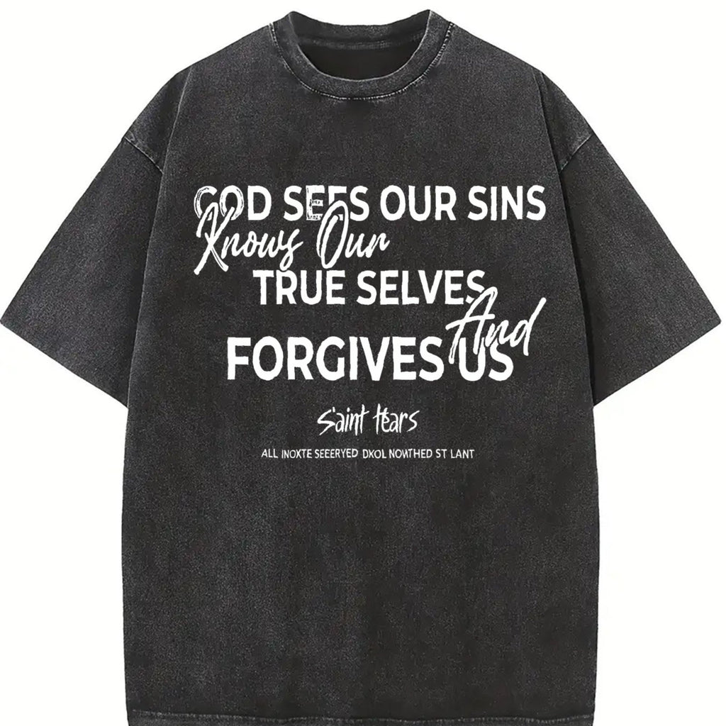 Saint Tears Faith Over Fear Vintage Washed T-Shirt product image 2