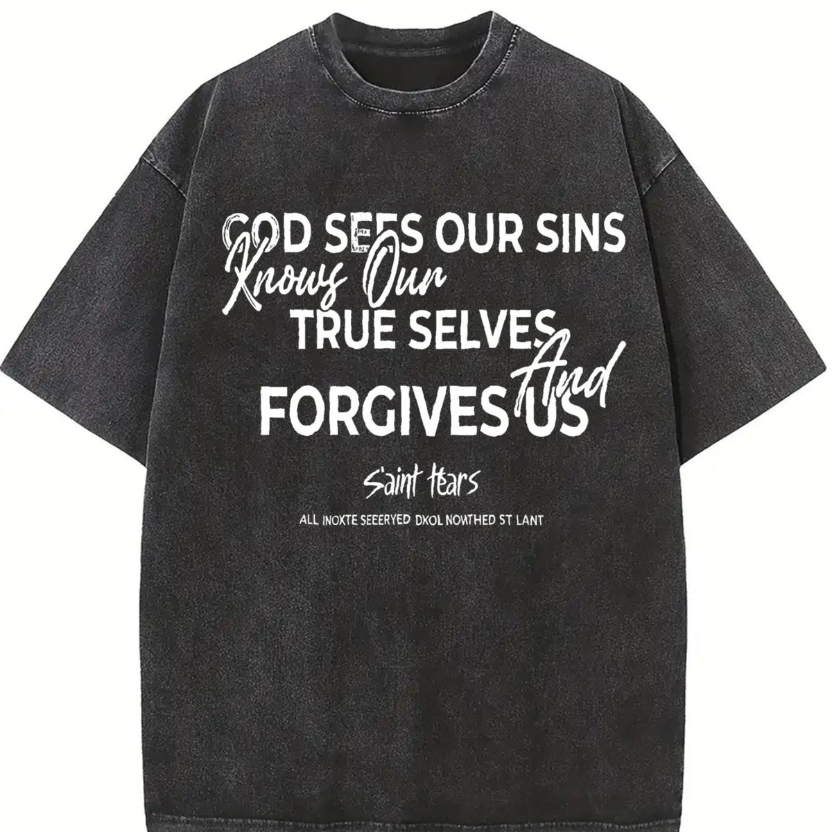 Saint Tears Faith Over Fear Vintage Washed T-Shirt product image 2