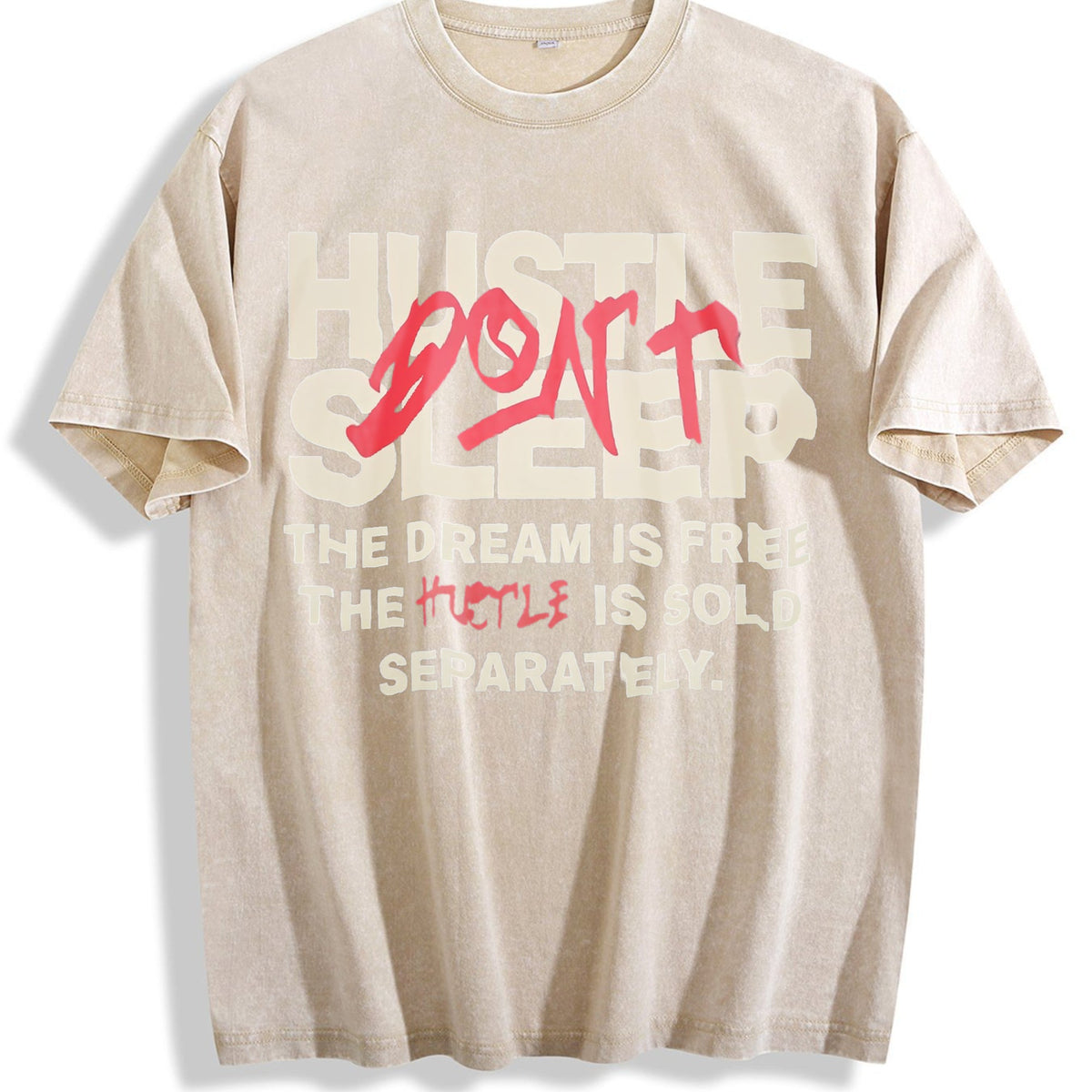 Hustle Don't Sleep Two Piece Set Vintage Washed T-Shirt product image 1