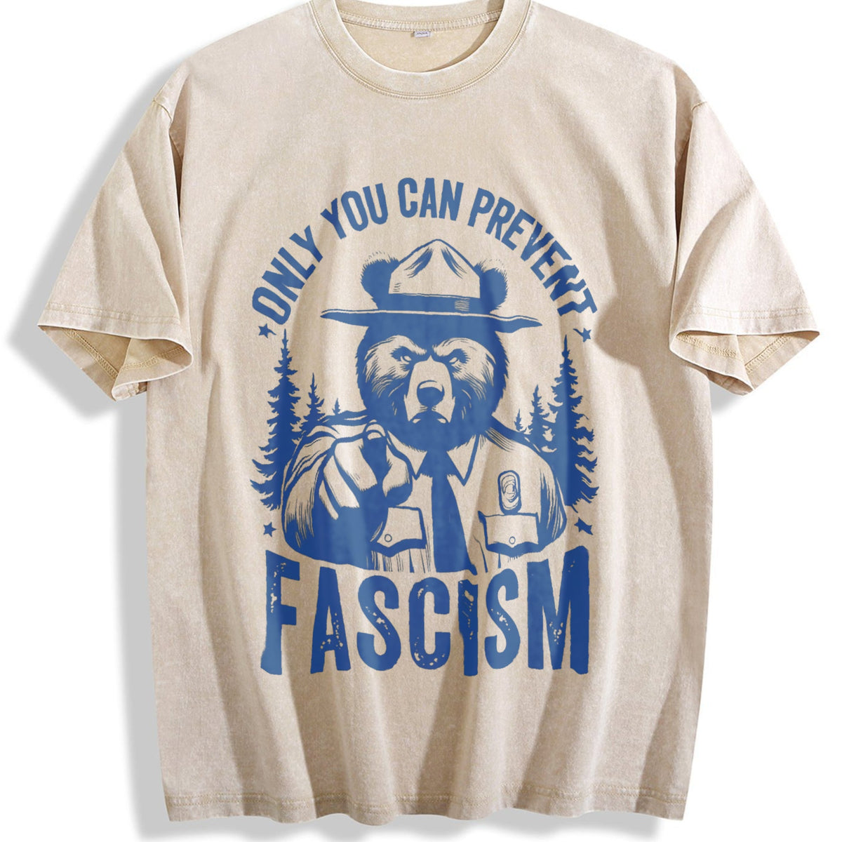 Only You Can Prevent Fascism Raccoon Vintage Washed T-Shirt product image 1