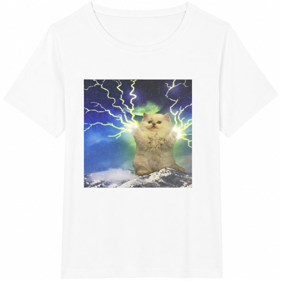 Lightning Cat Cotton T-Shirt product image 2