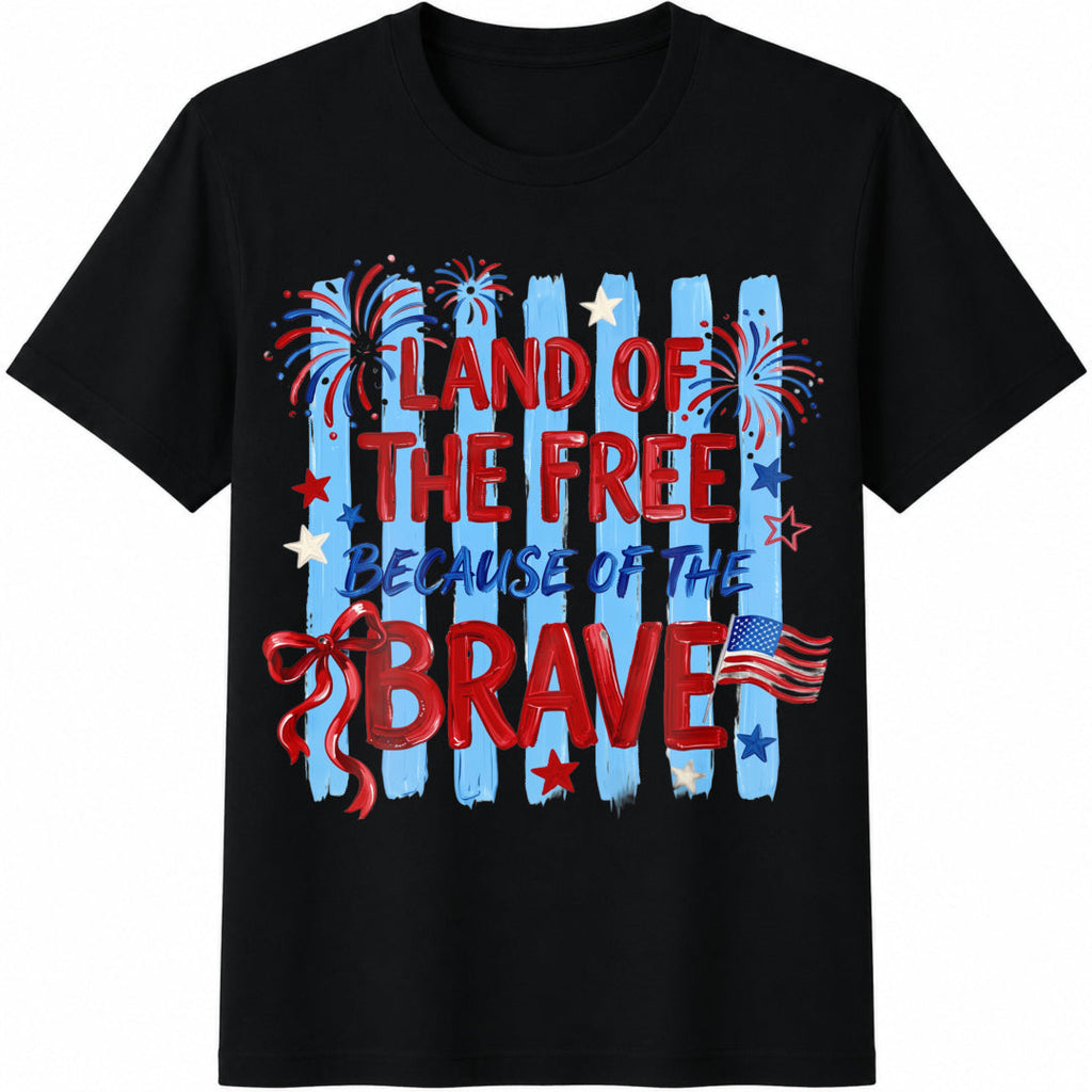 Land Of The Free Because Of Brave - Patriotic USA Cotton product image 1