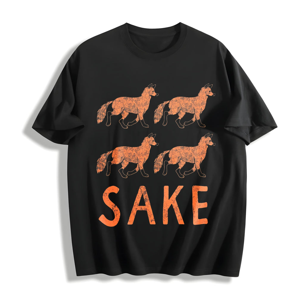 Four Fox Sake Funny Sarcastic Play On Words Text Novelty product image 1