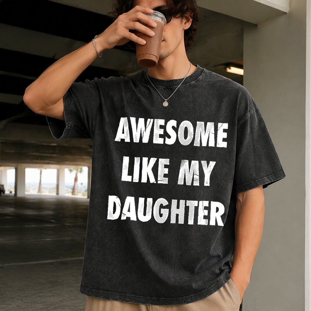 Awesome Like My Daughter Funny Fathers Day Dad Vintage product image 9