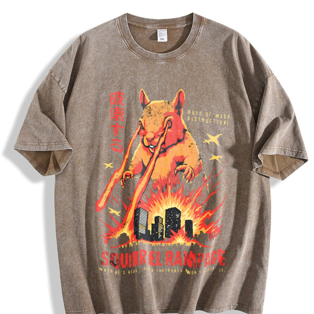 Squirrel Rampage : Horror Movie Vintage Washed T-Shirt product image 3