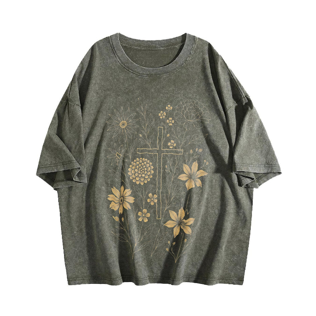 Christian Cross Vintage Washed T-Shirt product image 4