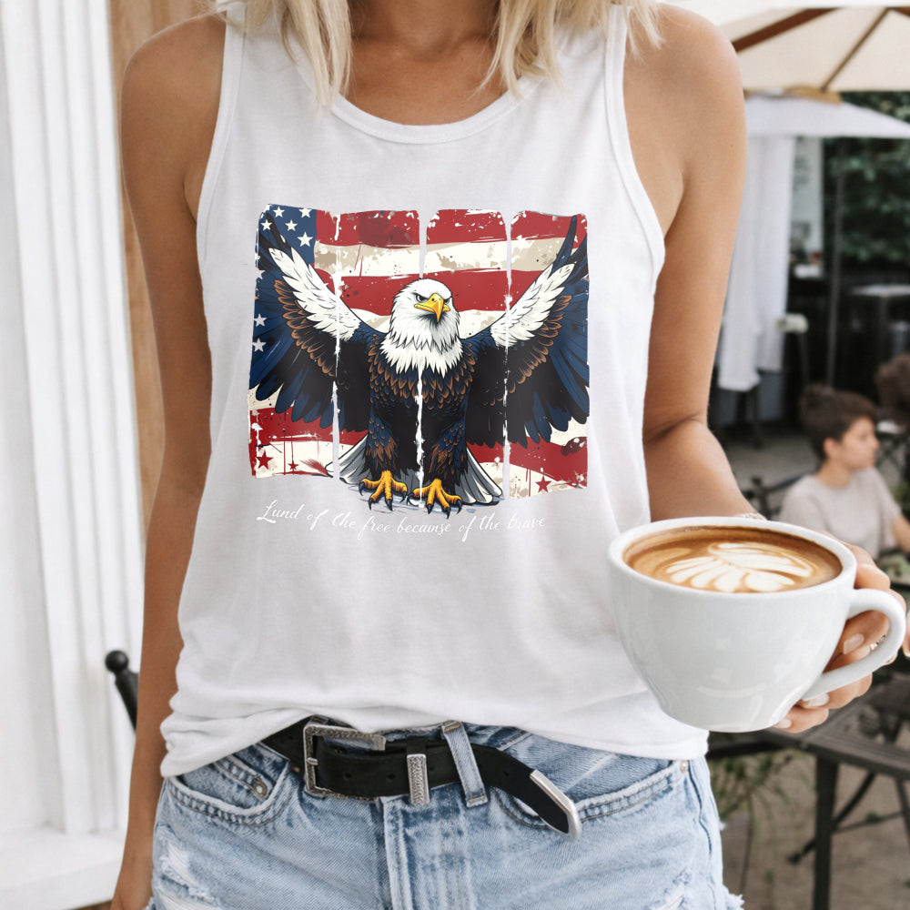 America Land Of The Free Because Of The Brave Women's Tank Top
