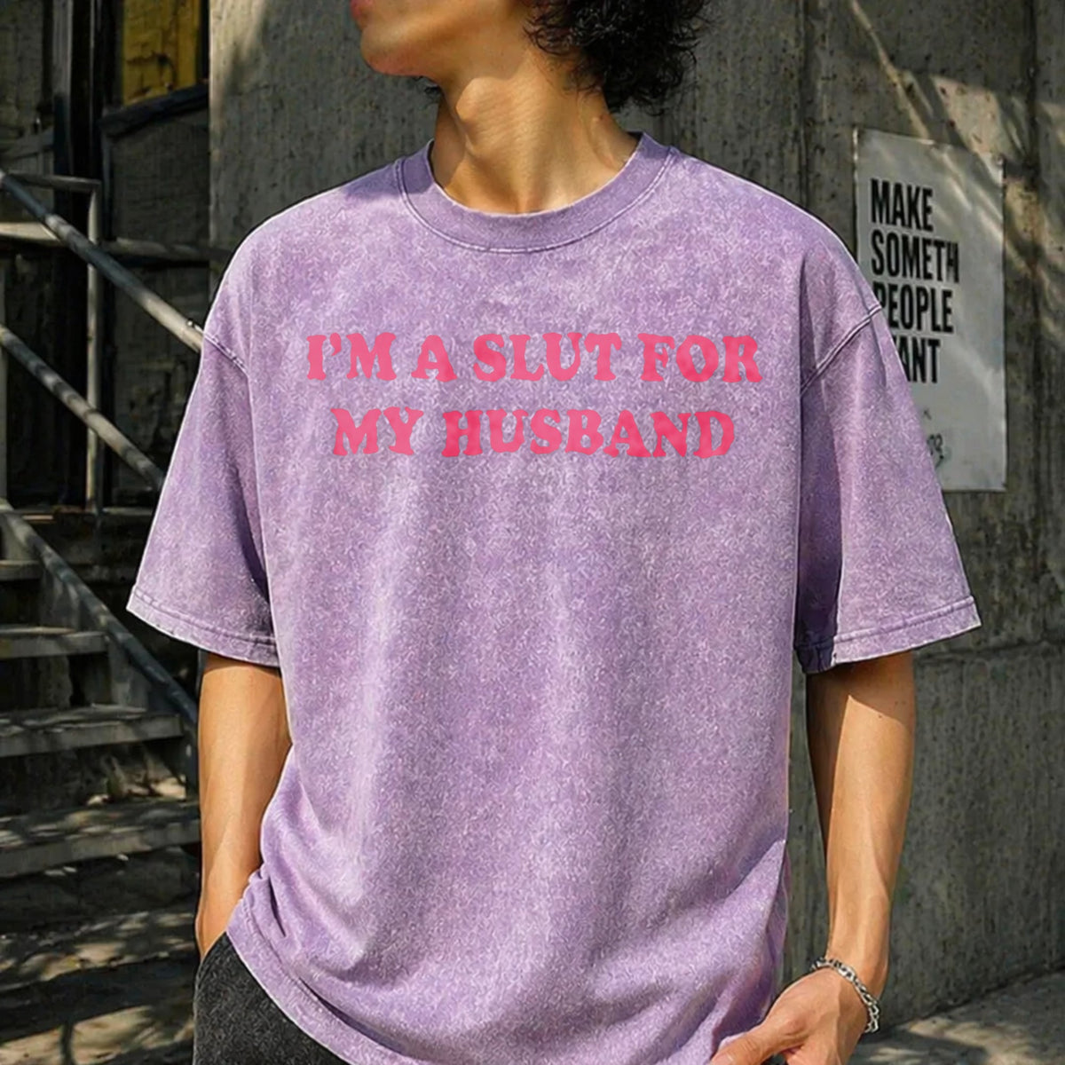 Im A Slut For My Husband Vintage Washed T-Shirt product image 13