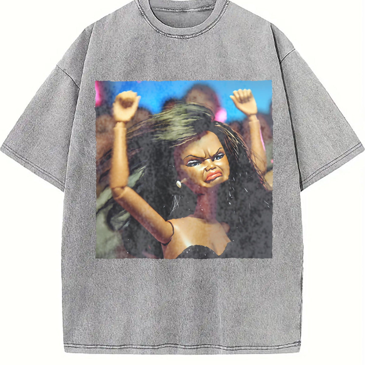 Doll Throwing Hands Vintage Washed T-Shirt product image 5