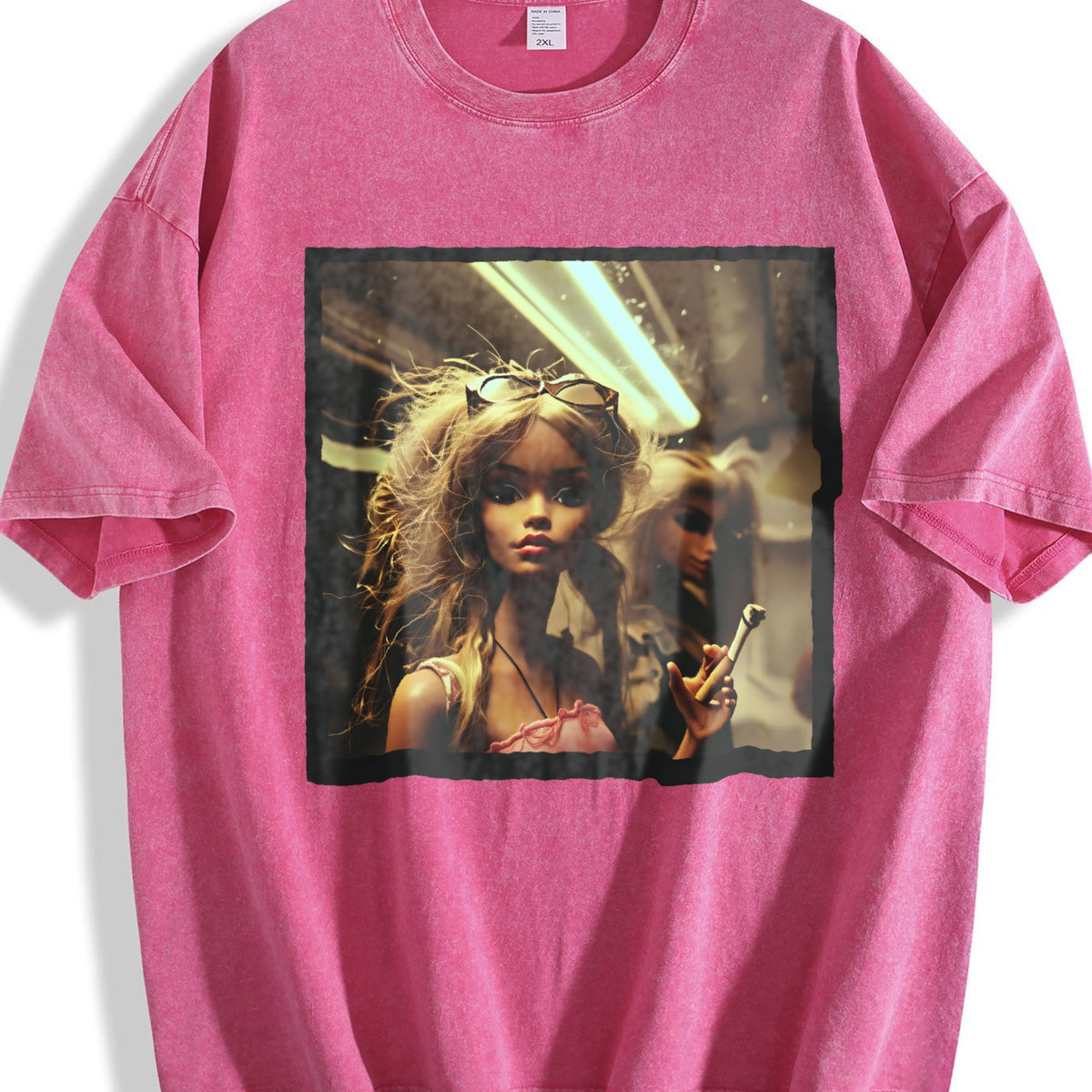 Doll Portrait with Sunglasses Vintage Washed T-Shirt product image 7
