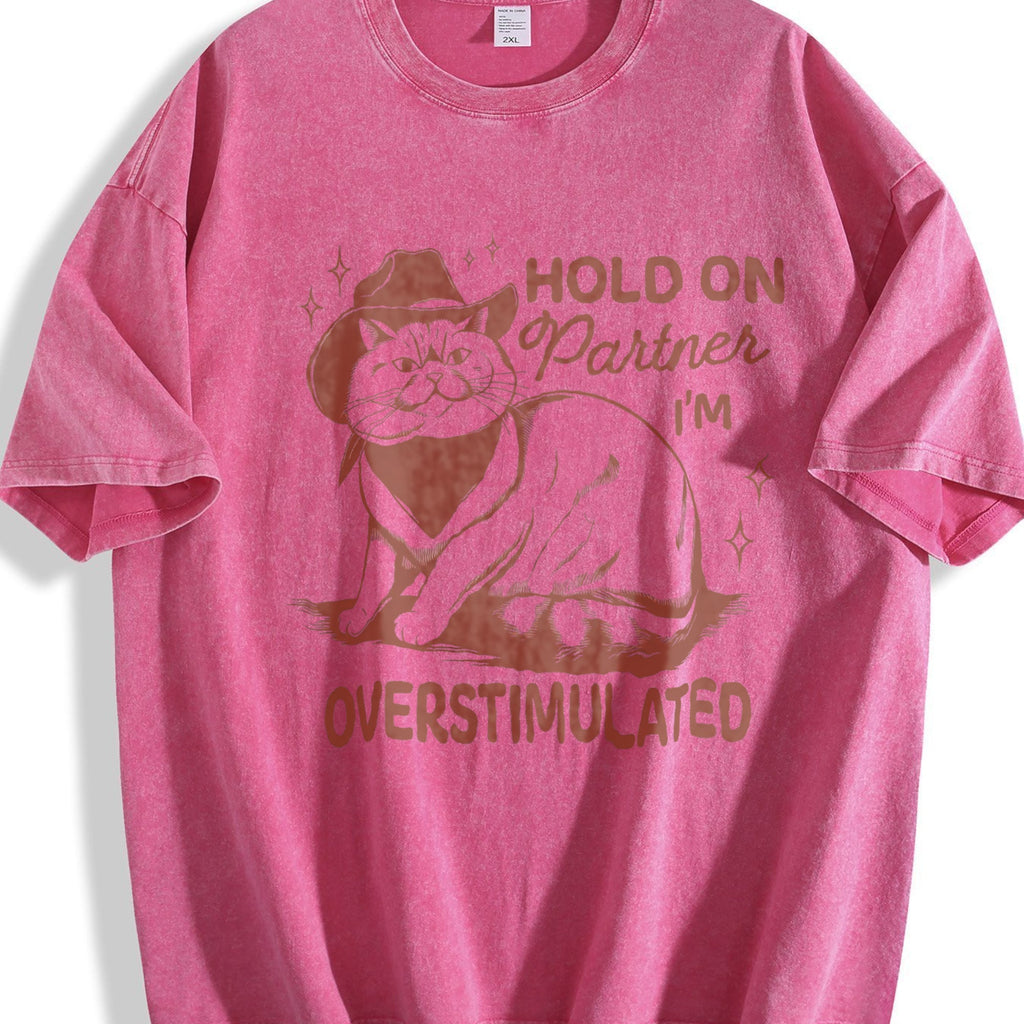 Sarcastic Cat 90s Vintage Washed T-Shirt product image 7