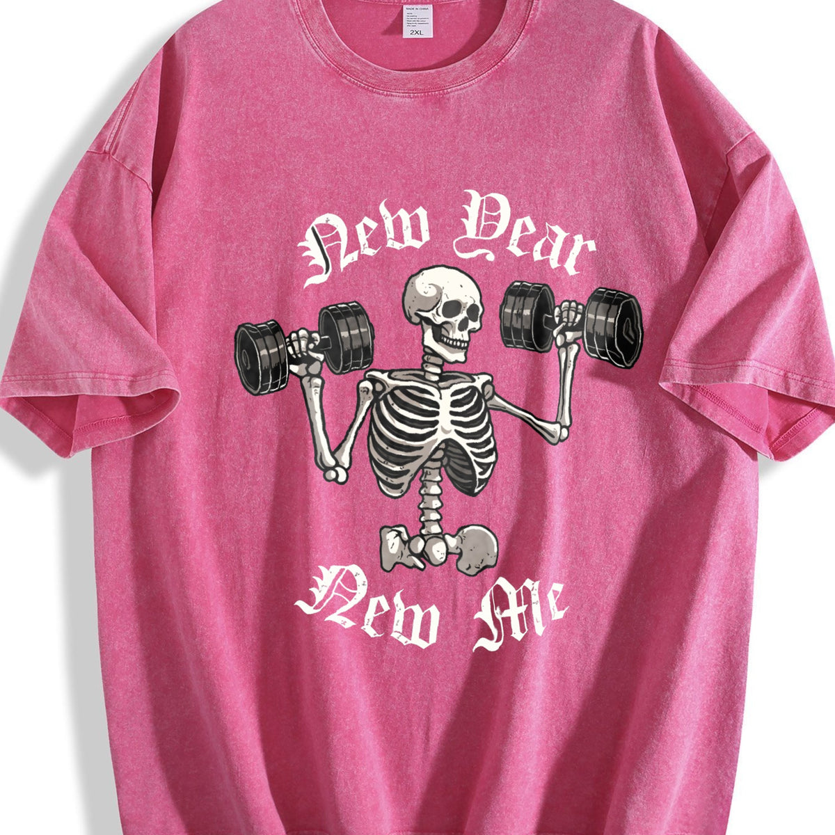 Skull Dumbbell Vintage Washed T-Shirt product image 7