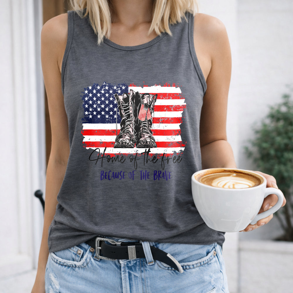 Home Of The Free Because Of The Brave Women's Tank Top