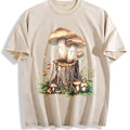 Mushroom On The Tree Stump Vintage Washed T-Shirt product image 1