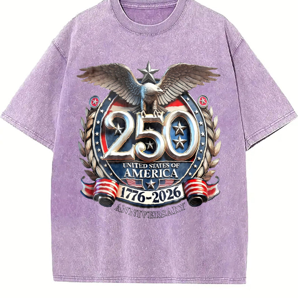 USA 250th Anniversary 1776-2026 Eagle Badge Vintage Washed product image 6