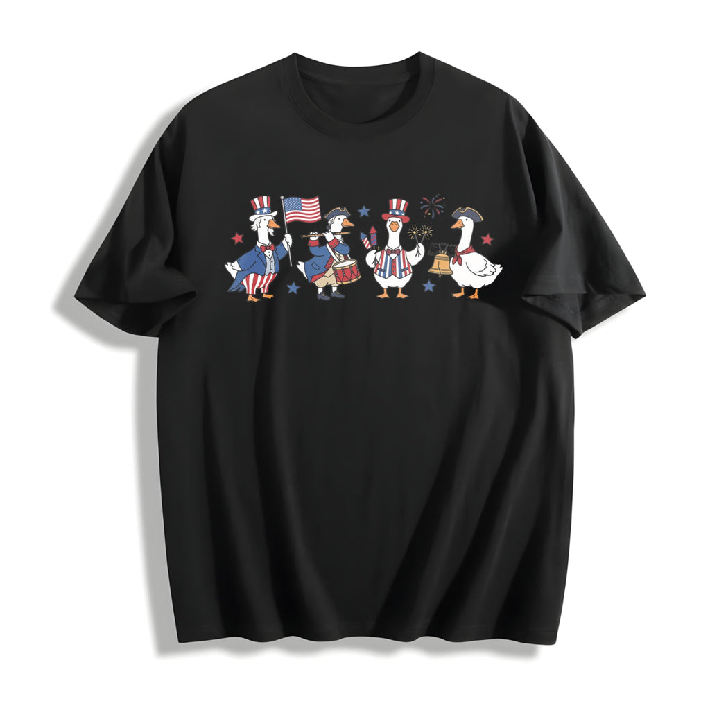 Patriotic Goose Cotton T-Shirt product image 1