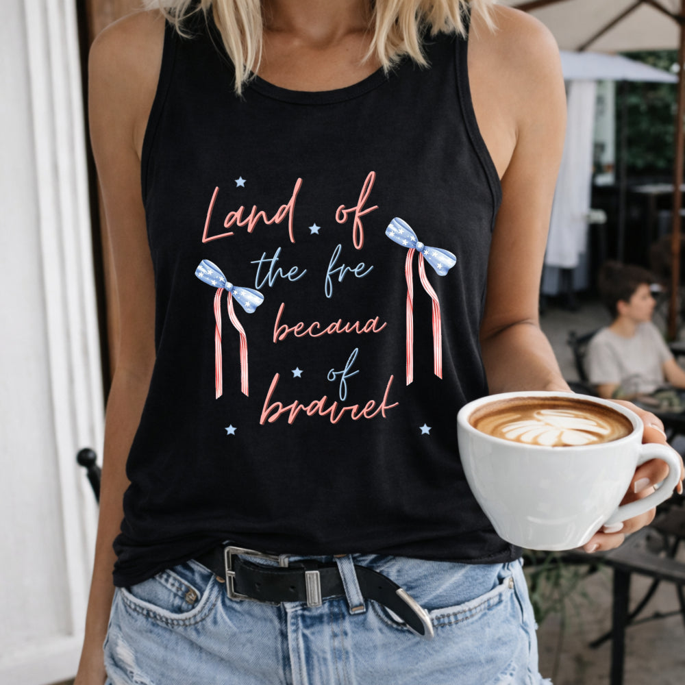 Land Of The Free Because Of The Brave Women's Tank Top