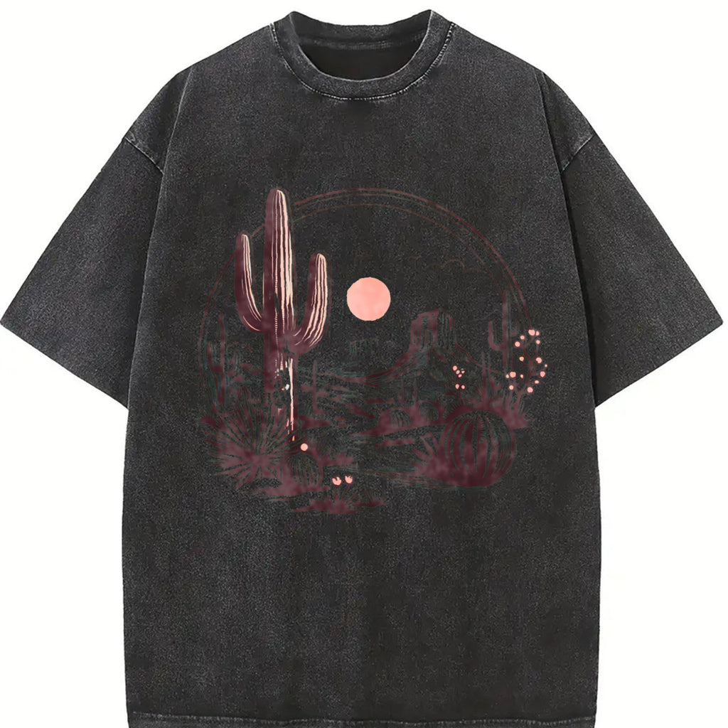Desert Landscape Cactus Vintage Washed T-Shirt product image 2