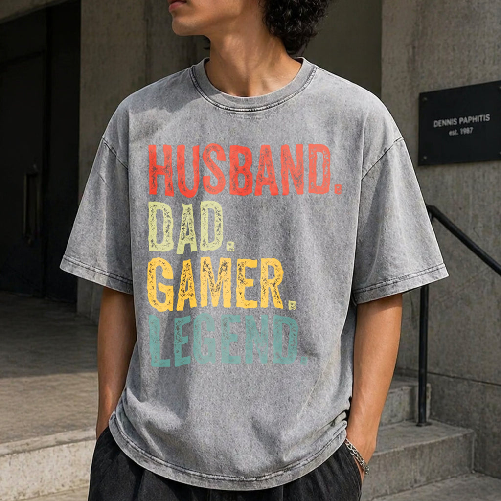 Gamer Dad Legend Vintage Washed T-Shirt product image 5